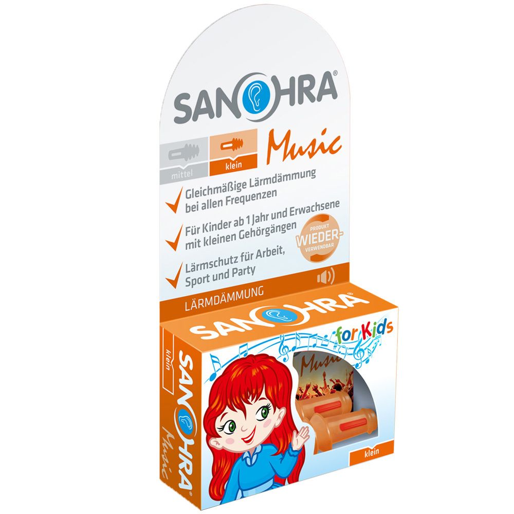 Sanohra music Lärmschutz f.Kinder 2 St Ohrstöpsel