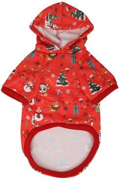 Friendly Fresh Finds New Arrival Pet Christmas Hoodie For Dogs Festive Holiday Apparel red l