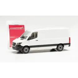 Herpa 13871 - MINIKIT MERCEDES-BENZ SPRINTER `18 KASTEN FLACHDACH, WEIS