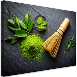 LEINWANDBILD Matcha Grüner Tee 120x80cm