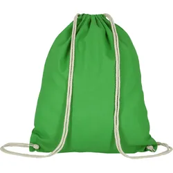 Turnbeutel - OEKO-TEX 100 zertifiziert | mit robusten Zugbändern | 38x46cm | Jutebeutel | Einkaufstasche | Rucksack | unbedruckt, maigrün