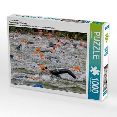 CALVENDO Puzzle Schwimmen im Main beim Kitzinger Mainfrankentriathlon | 1000 Teile Lege-Größe 64x48cm Foto-Puzzle für glückliche Stunden