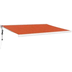 vidaXL, Markise, Zwijana markiza pomarańcz i brąz 4,5x3 m tkanina i aluminium (3 m)