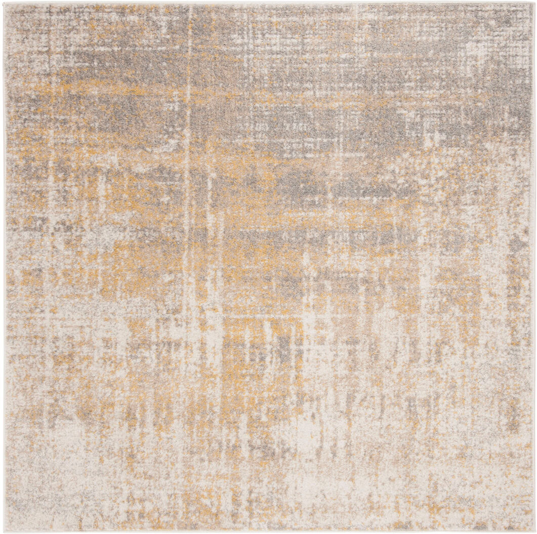 Rio Stonyford Area Rug In Cream & Gold Cream;Gold Square 183cm