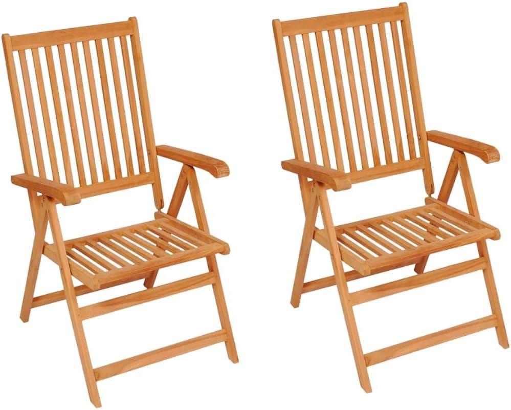Gartenstühle 2 STK. mit Grauen Kissen Massivholz Teak,Möbel,Gartenmöbel,Gartensitzmöbel,Gartenstühle,15.25KG,3062377