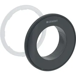Geberit Typ 10 Rosette für Fernbetätigung rund, UP-Drücker, schwarz/schw matt
