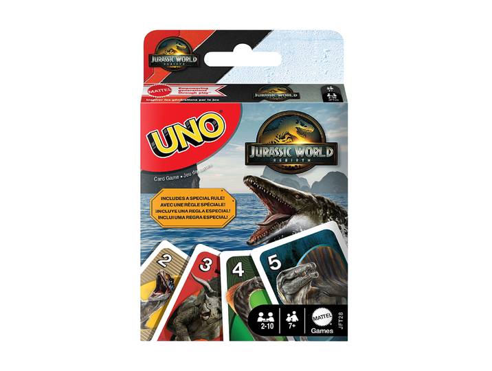 uno-jeu de cartes jurassic world renaissance-pour toute la famille