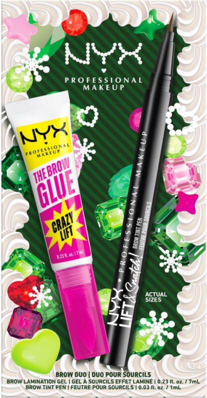 NYX Professional Makeup Brow Duo gift set for eyebrows shade 01 2 pc