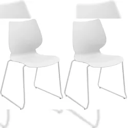 CLP 2er Set Stapelstühle Houma Kunststoff HBT: 86x47x50 cm weiß