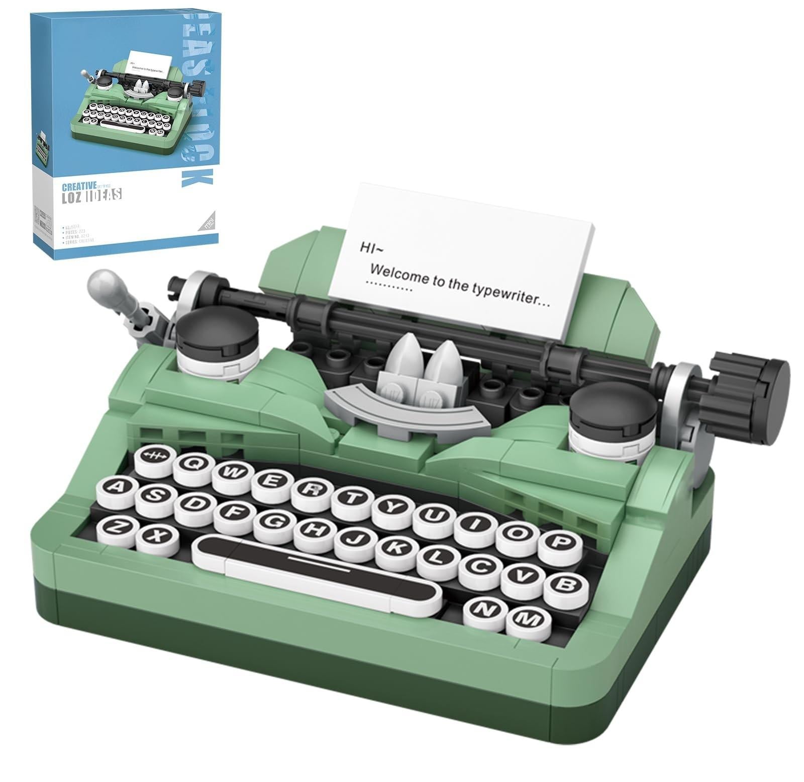 Retro Typemachine Bouwstenen Set voor Creatieve Decoratie