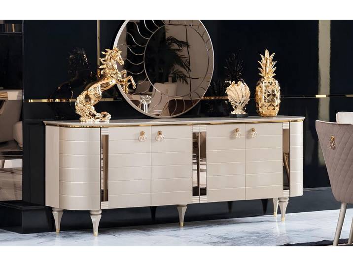 Xlmoebel Kommode Modernes Massivholz Sideboard für italienische Einrichtung, Made in Europa
