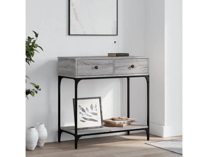 Table console sonoma gris 75x34 5x75 cm bois d'ingénierie 833401