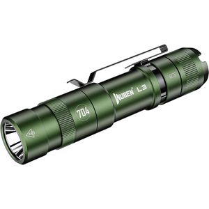 Wuben Taschenlampe L3 grün, LED, aufladbar, 3.000 Lumen, 13,8 cm, wasserdicht