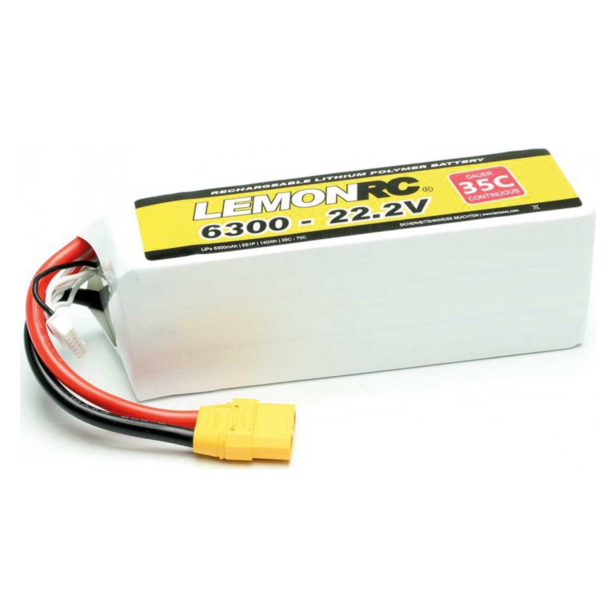 Pichler LEMONRC XT 6300 - 22.2V (35C) Lipo Akku (6300 mAh, 22.20 V) (15743)