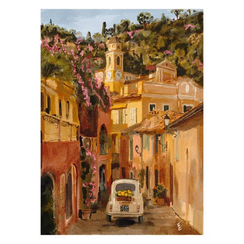 Poster met lijst Ekaterina Zagorska Afternoon in the South of France 50 x 70 cm