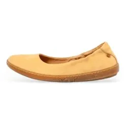 El Naturalista für Damen. 253004F50005_024 Leder Ballerina Schuhe N5300 Korallengelb (38), Wohnung, Keine, Lässig