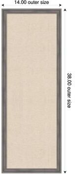 Amanti Art Neutral Weave Canvas Magnetic Board, Florence Framed Memo Board