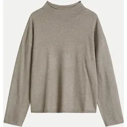 Oversized Feinstrickpullover Braun S