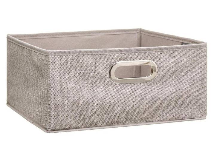 Boîte de rangement textile\, boîte à vêtements\, 31 x 15 cm\, beige