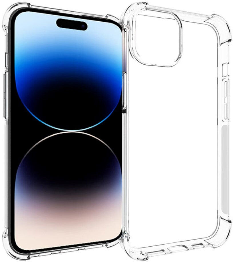 INCOVER iPhone 15 Plus Shock-Proof Fleksibelt Plastik Bagside Cover - Gennemsigtig