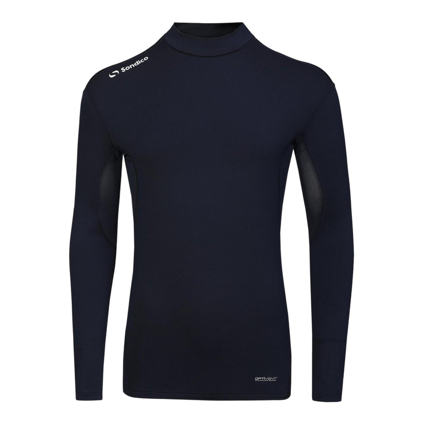 Sondico Heren-basislaagshirt met hoge kraag (Marine)