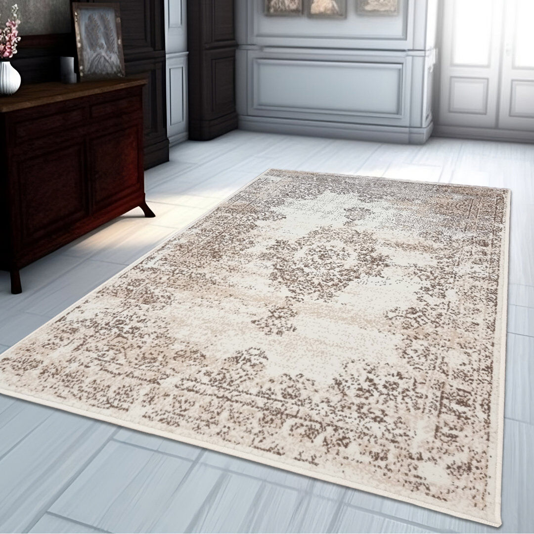 Rio Chakra Rectangle Oriental Area Rug Cream Rectangle 160 x 225cm