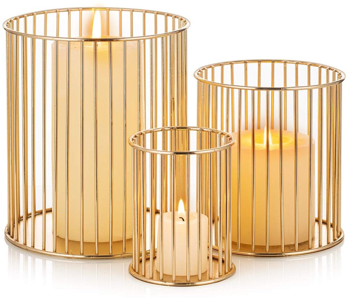 Unyqoos Set van 3 Goudkleurige Draadconstructies voor Decoratieve Toepassingen