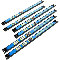 Wiltec, Werkzeugwand, Magnetleiste 6er Set 46cm Werkzeughalter Werkstatt Schiene Wandhalterung