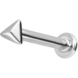 14 Karat Gold Labret mit Innengewinde PYRAMIDE