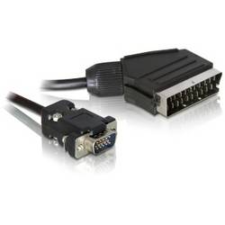 Delock SCART / VGA Video Anschlusskabel [1x SCART-Stecker - 1x VGA-Stecker] 2 m Schwarz 65028