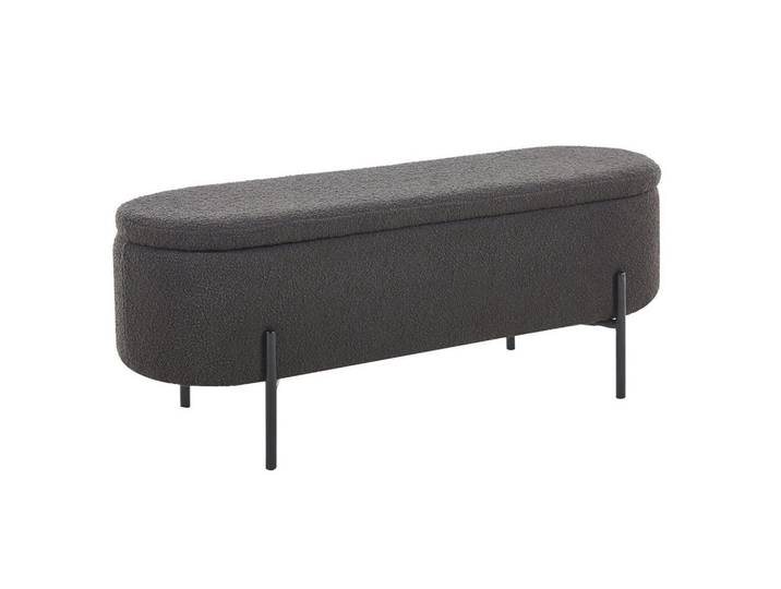 Livetastic Hockerbank, Anthrazit, Metall, 110x44x40 cm, Schlafzimmer, Bettbank