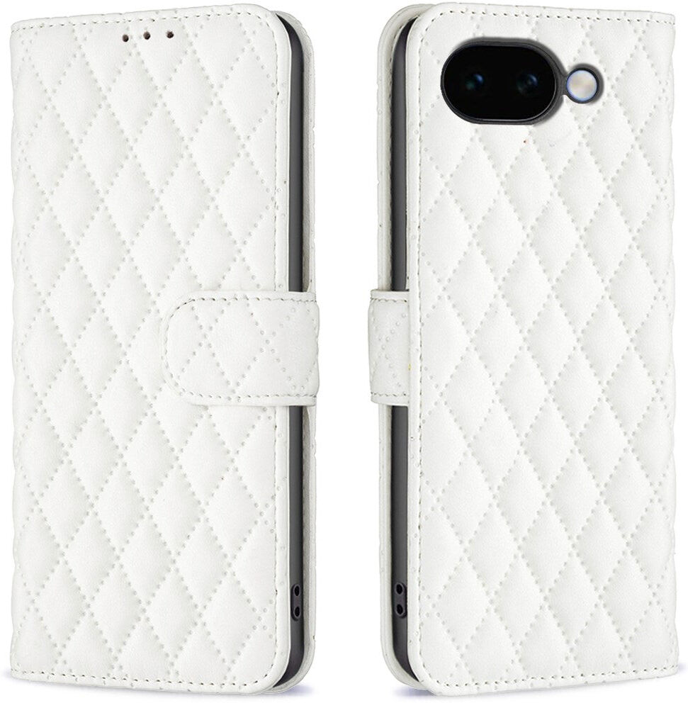 Google Pixel 11a EIDERWOOD Tekstureret Kunstlæder Flip Cover - Hvid