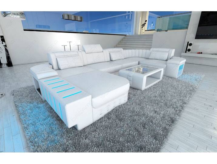 Wohnlandschaft Bellagio U-Form aus Leder
