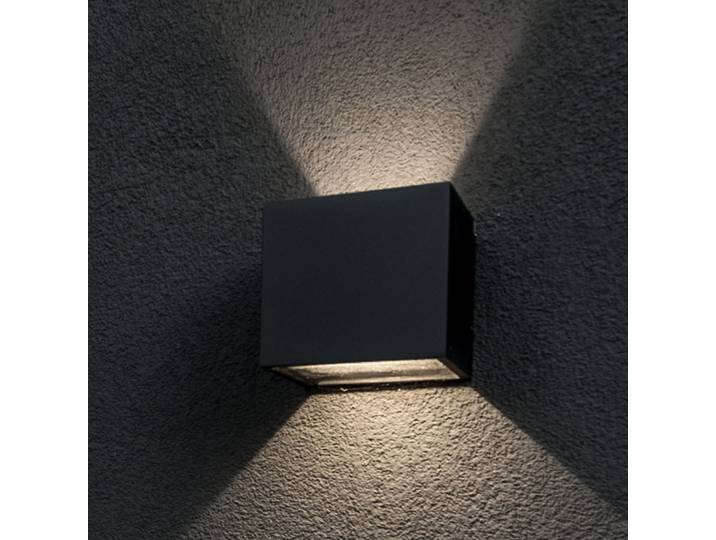 Downlight LED d'extérieur Cube noir IP54 15 cm en aluminium - Light-Point - Design - À ampoule unique