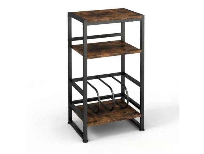 Zanthicia Durchdacht gestalteter, hoher Plattenspielerständer in Weiß funktionalen Stauraum und eignet sich ideal als Beistelltisch im Schlafzimmer. Ergonomisch geformt.