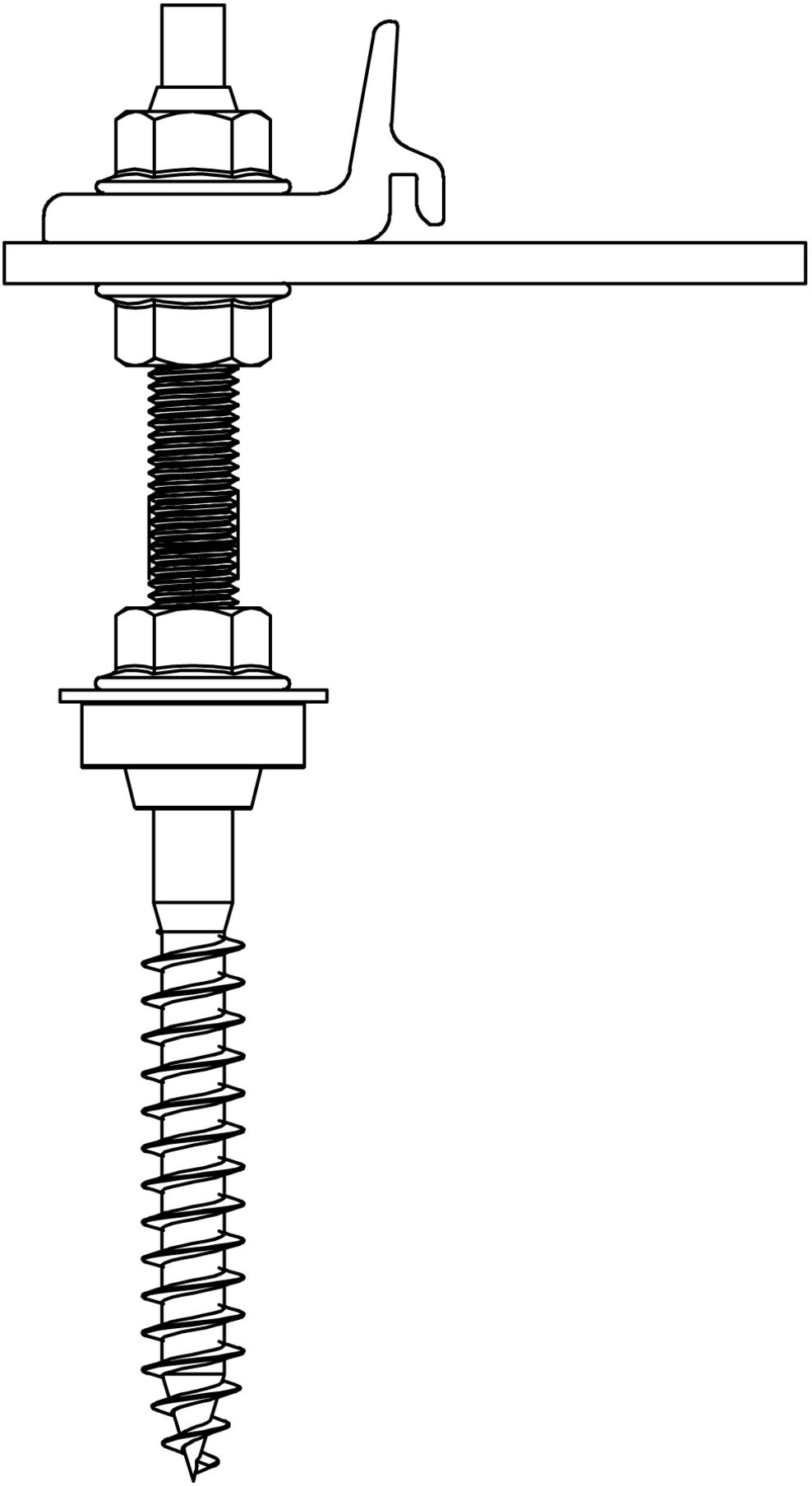 K2 Systems Stockschraube CR M10x180 vormont. 2003272)