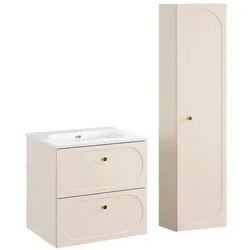 BADMÖBEL 60.2cm Sanae 2er-Set Sandbeige
