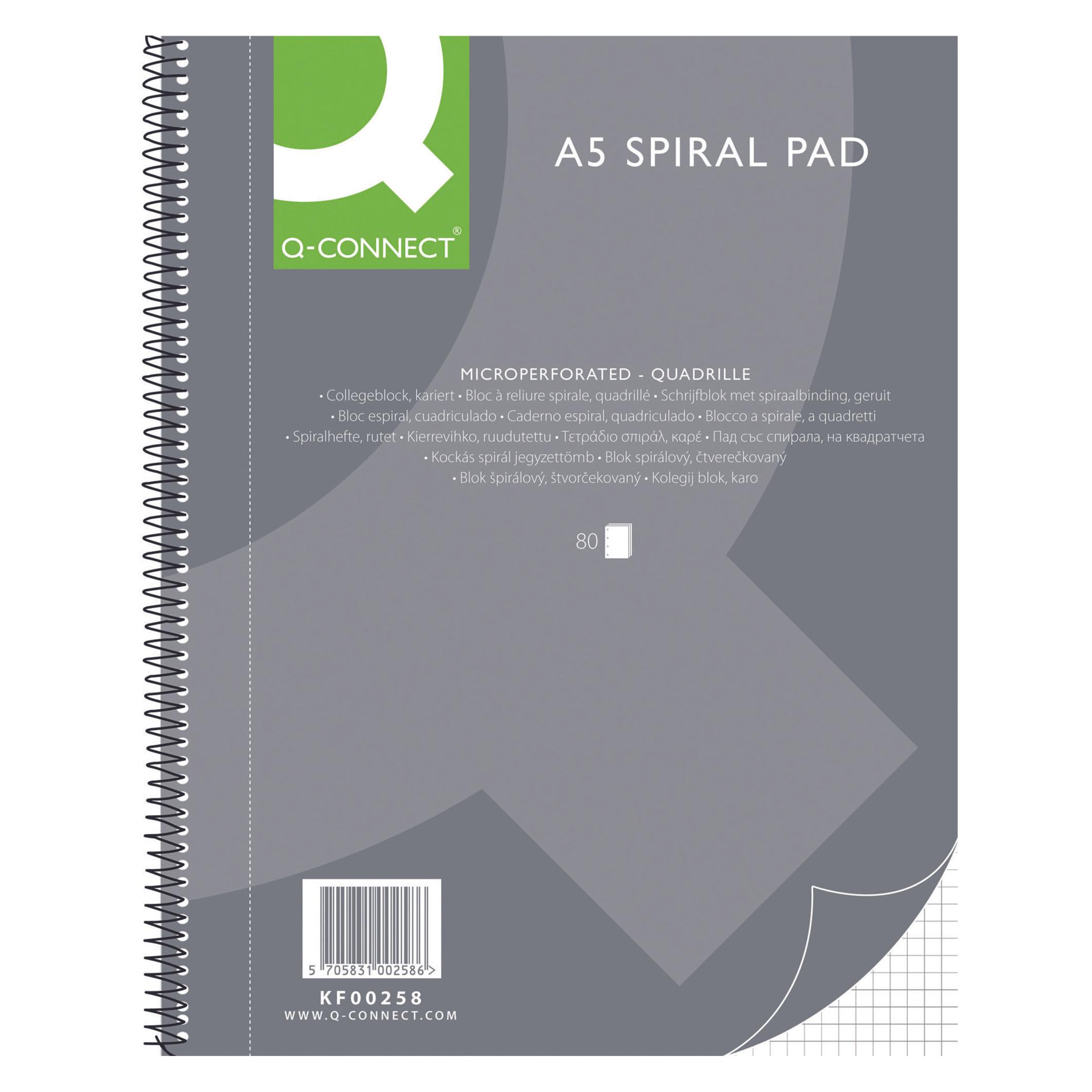 Q-Connect Collegeblock (A5, Kariert, Harter Einband) (KF00258)