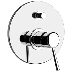 Gessi Goccia Fertigmontageset Wanne/Dusche für Unterputz-Mischer, automatischer Umsteller 2 Wege, erster Ausgang oben, 44678147, Farbe: Chrom gebürstet