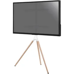 KIMEX - Skandinavischer Staffeleihalter für 45''-65'''-Fernseher, weiß/Buche