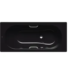 Kaldewei VAIO SET STAR Badewanne, schwarz, 1700x750 mm, seitlicher Überlauf, Antislip-Oberfläche
