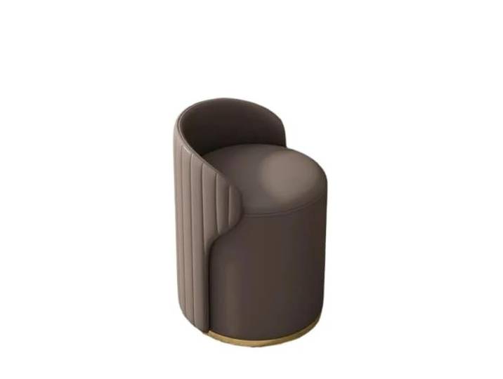 Zymjzbetic Schminkhocker Bequemer Ankleidehocker for das Schlafzimmer Drehbare kreative Wohnzimmer-Freizeit-Stuhl-Möbel-Taschen-Rückenlehne(Grey - rotating)