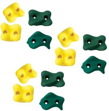 Swing-N-Slide Climbing Rocks - Green and Yellow (12-Pack) - 12 Pack