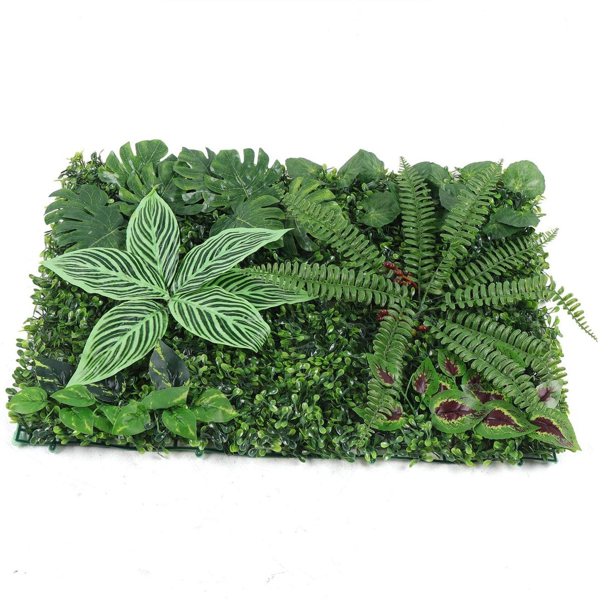 Set van 12 groene plantwandpanelen voor urban jungle decoratie