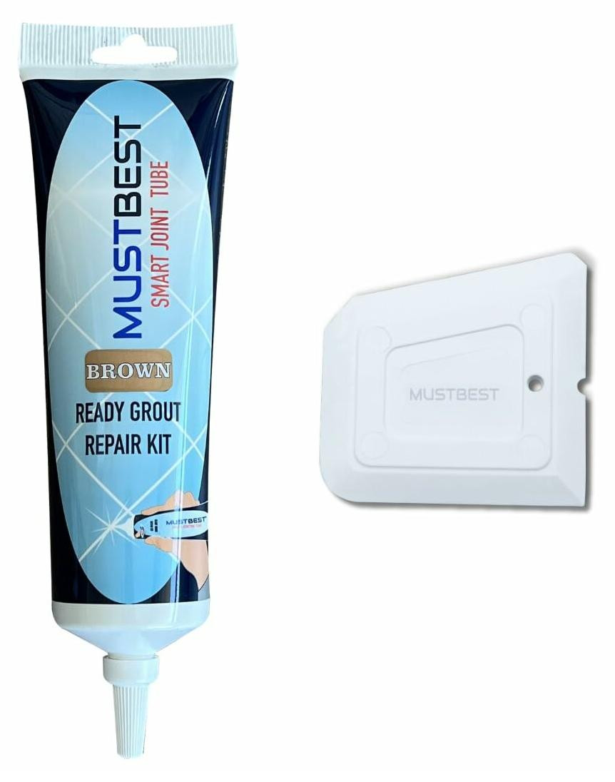 Must Best Sneldrogende reparatiemortel voor tegels, bruin, 380 ml