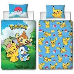 Pokémon, Kinderbettwäsche, Bettbezug-Set Bunt Double size 2 Stücke