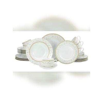 CreaTable Emilia Creme weiss Kombiservice 30-tlg Porzellan