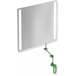 HEWI LED-Kippspiegel basic Serie 801, rechteckig, 599x540 mm, Maigrün