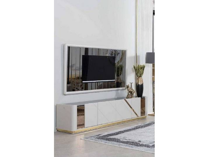 Xlmoebel Wohnwand Designer TV-Rahmen aus hochwertigem Material in elegantem Design, (2-St., 2tlg.Wonzimmer Set (TV-Schrank+TV-Rahmen), Hergestellt in Europa