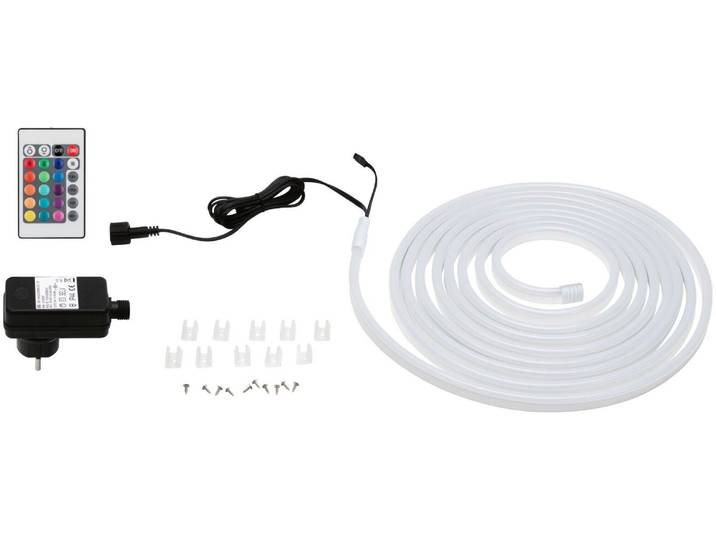 PAULMANN LED-Streifen SimpLED Outdoor Basisset IP44 RGB beschichtet , weiß, Dioden 360 Stk. Flammen 1 Stk., Gesamtlänge 6,05m, Lichterketten, LED-Streifen